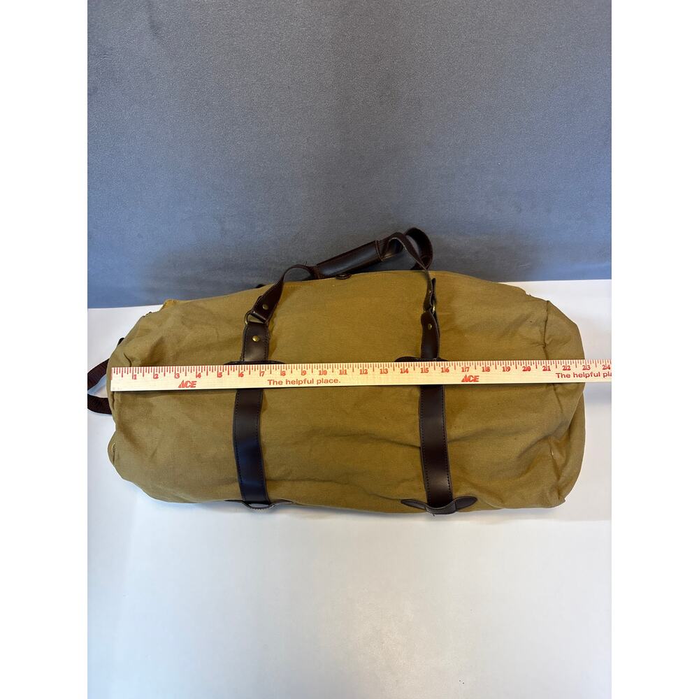 Lakeside Collection Canvas Duffel With Bear Scene 22x10x10 - Picture 5 of 5
